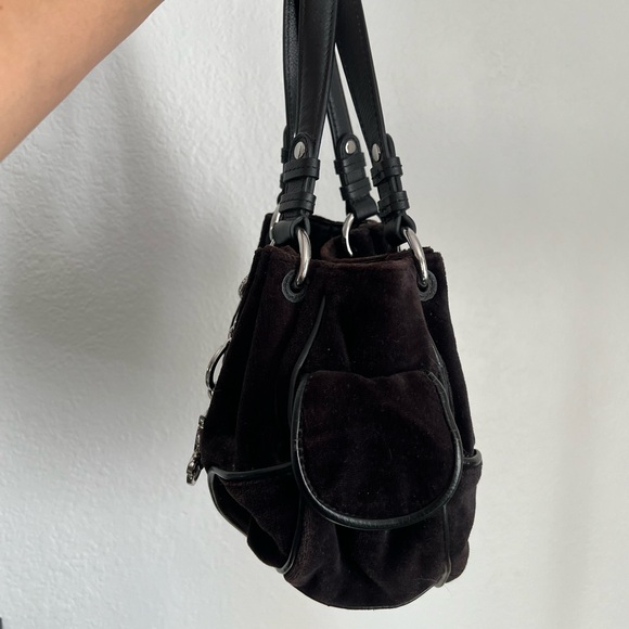 Juicy Couture Black Velvet Hobo Bag - Picture 2 of 7